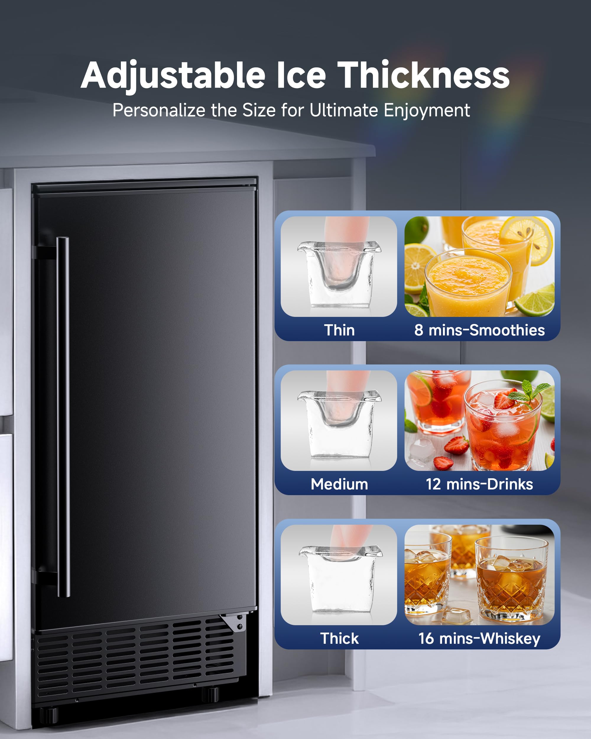 Amazon.com: ICEVIVAL Under Counter Ice Maker with Drain Pump